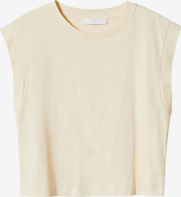 MANGO T-Shirt 'AROA' in Beige: predná strana