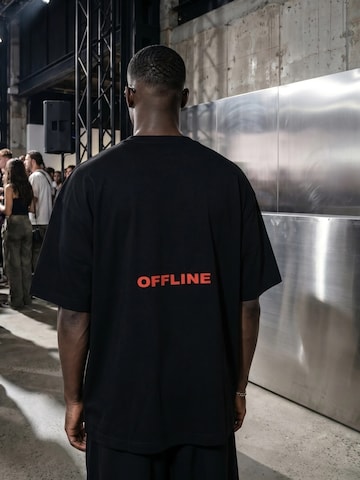 QWX2 Shirt 'OFFLINE' in Beige