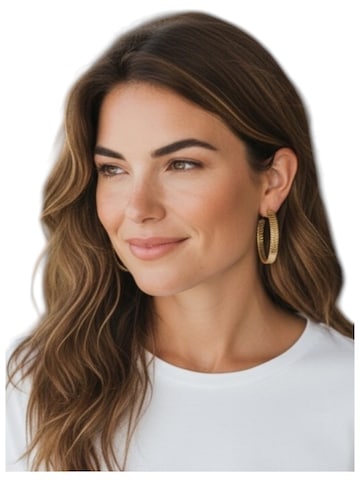Gloria Mago - Pendientes 'Marea gold brass hoop earrings' en oro