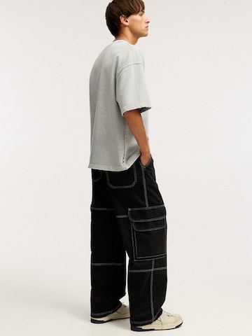Pull&Bear Baggy Rifľové kapsáče - Čierna