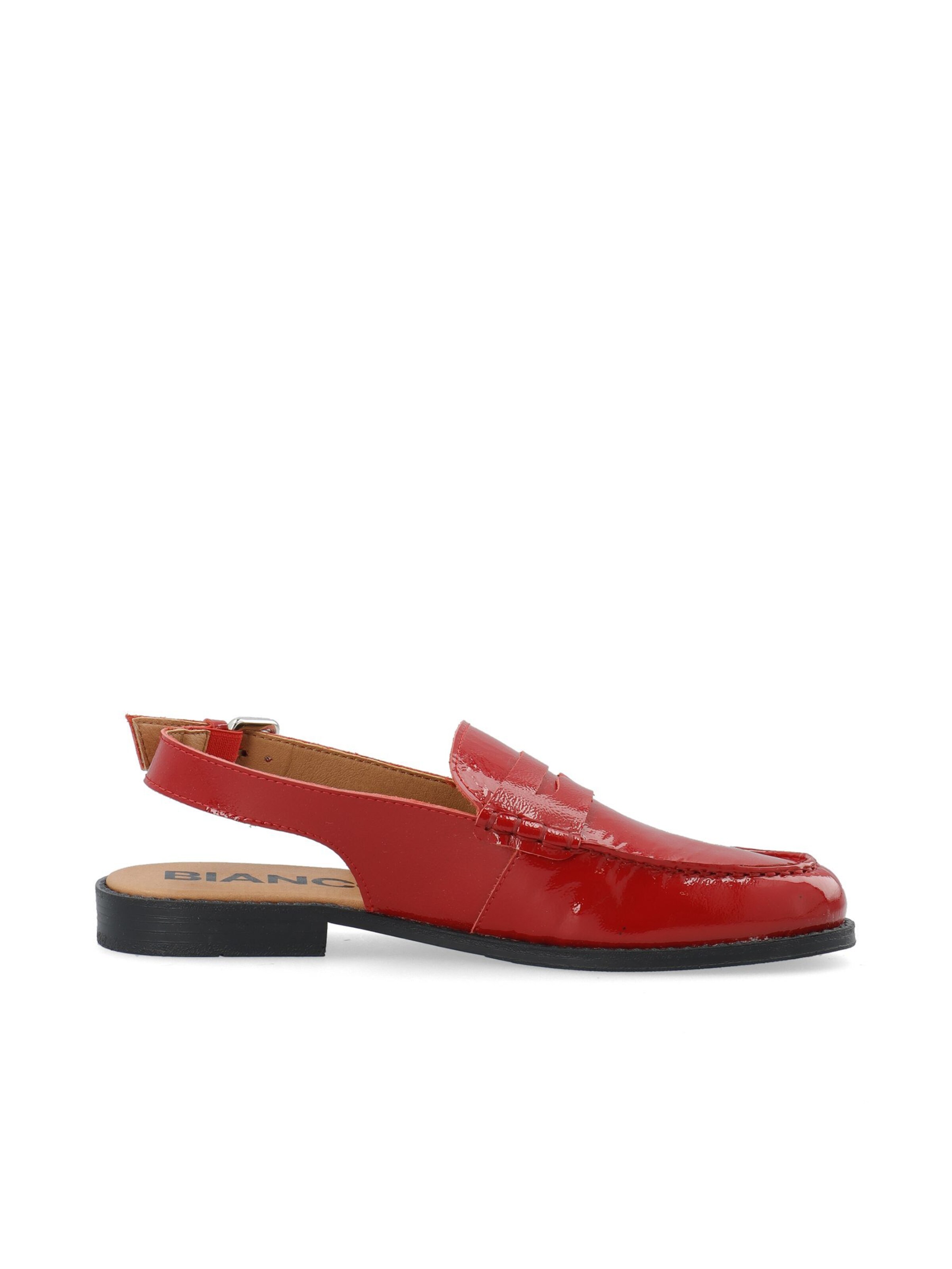 Bianco Strap ballerina 'Pop' in Red