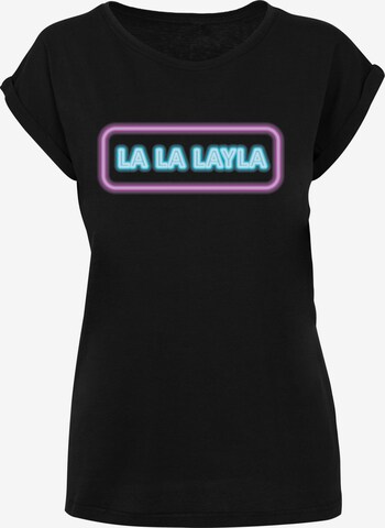 Maglietta 'La La 'Layla' di Merchcode in nero: frontale