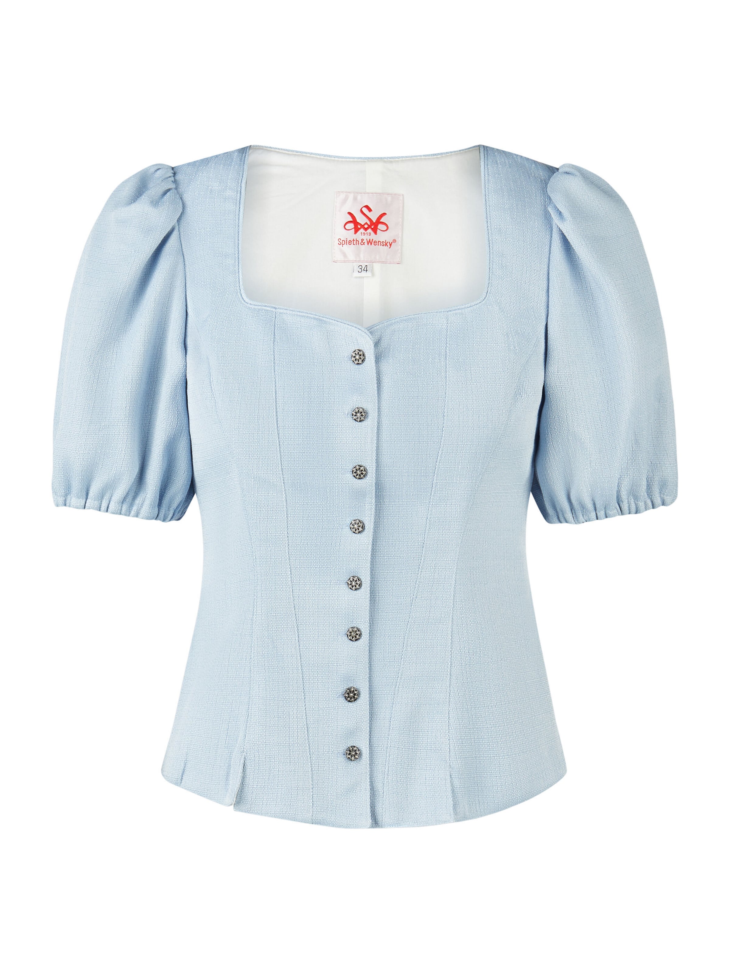 Blouse folklorique 'Herlingen' SPIETH & WENSKY en bleu : devant