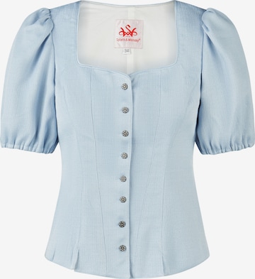 Blouse folklorique 'Herlingen' SPIETH & WENSKY en bleu : devant