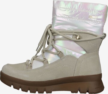 TAMARIS Lace-Up Ankle Boots in Beige