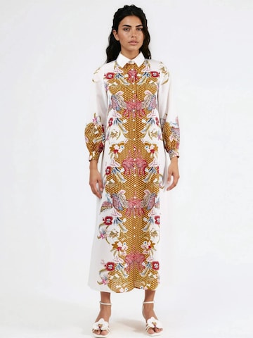 MSN Collection Midi Kleid in Weiß: Vorderseite