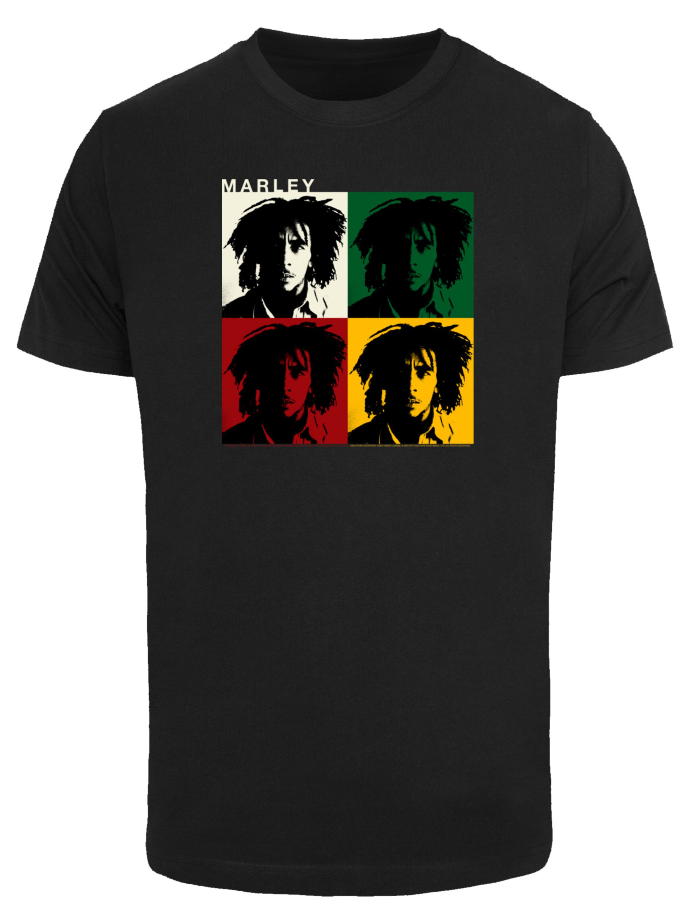 F4NT4STIC T-Shirt 'Bob Marley' in Schwarz: Vorderseite