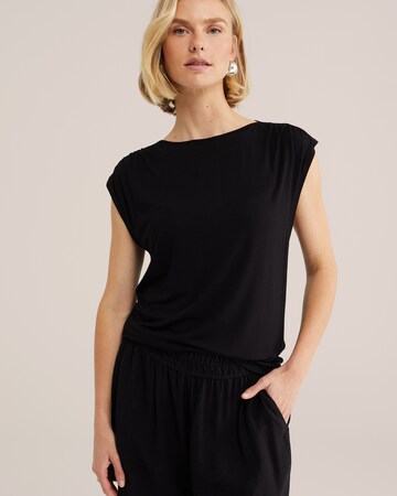 WE Fashion - Top en negro: frente
