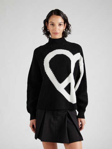 Moschino Jeans Sweater in Black: front