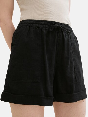 TOM TAILOR DENIM Loosefit Shorts in Schwarz