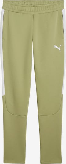 PUMA Sportske hlače 'TeamEVOSTRIPE' veličine S u maslinasta / bijela, Pregled proizvoda