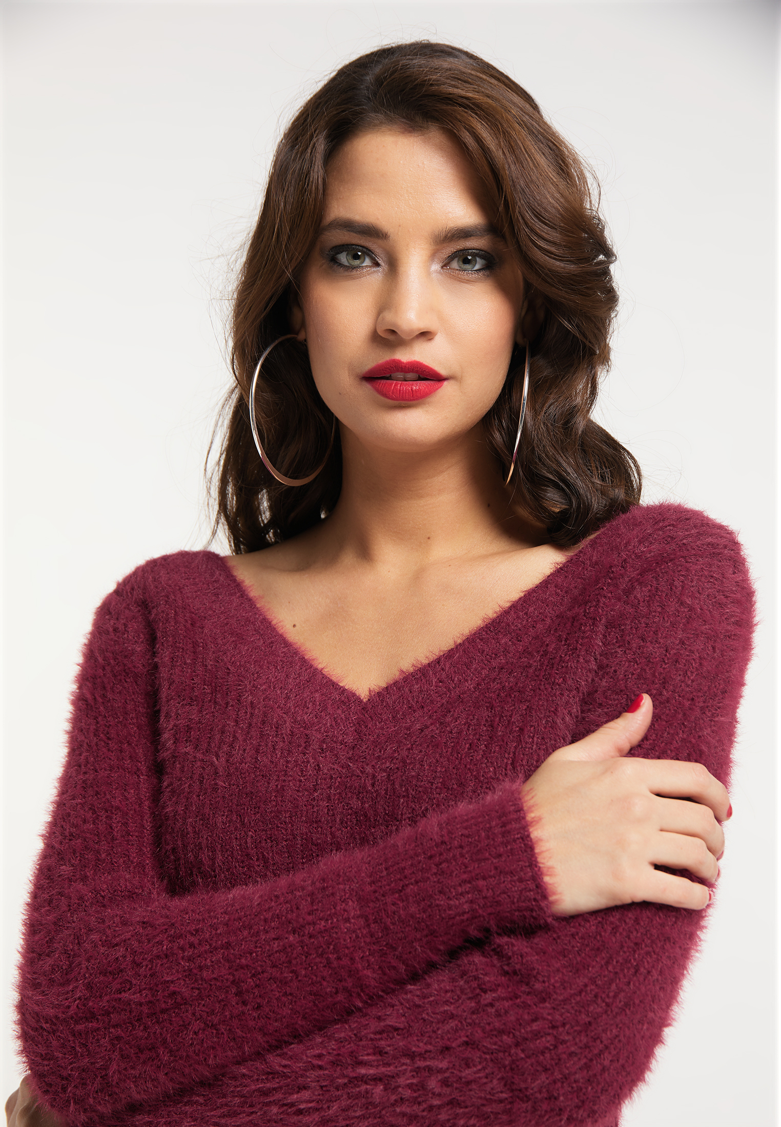 faina Pullover in Weinrot 