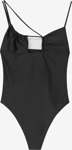 Pull&BearJednodijelni kupaći kostim - crna boja: prednji dio
