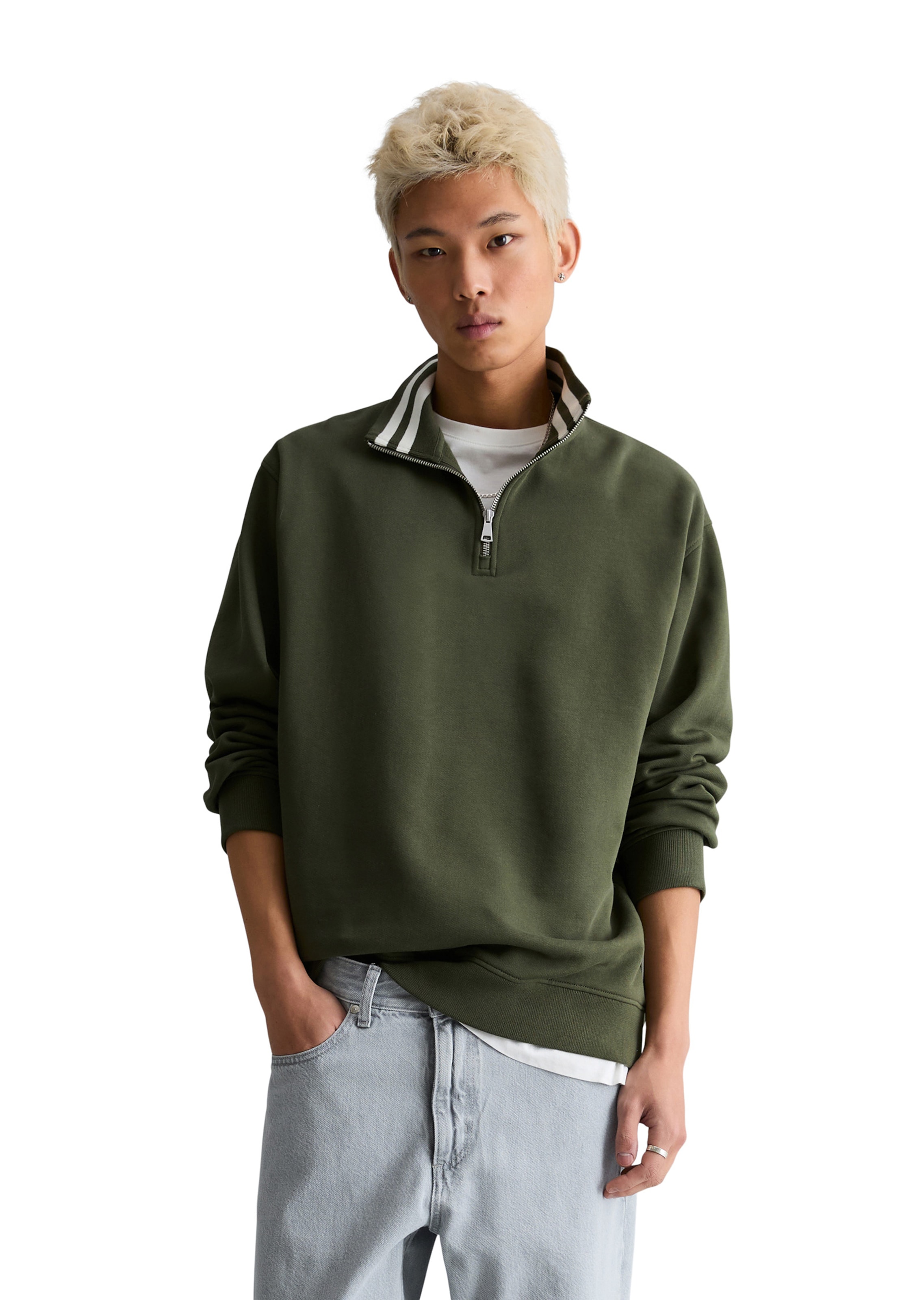 Sweat-shirt Marc O'Polo DENIM en vert : devant