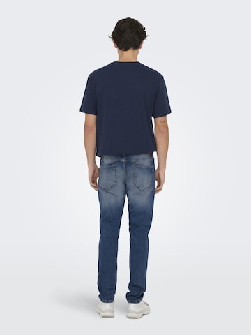 Coupe slim Jean 'Loom' Only & Sons en bleu