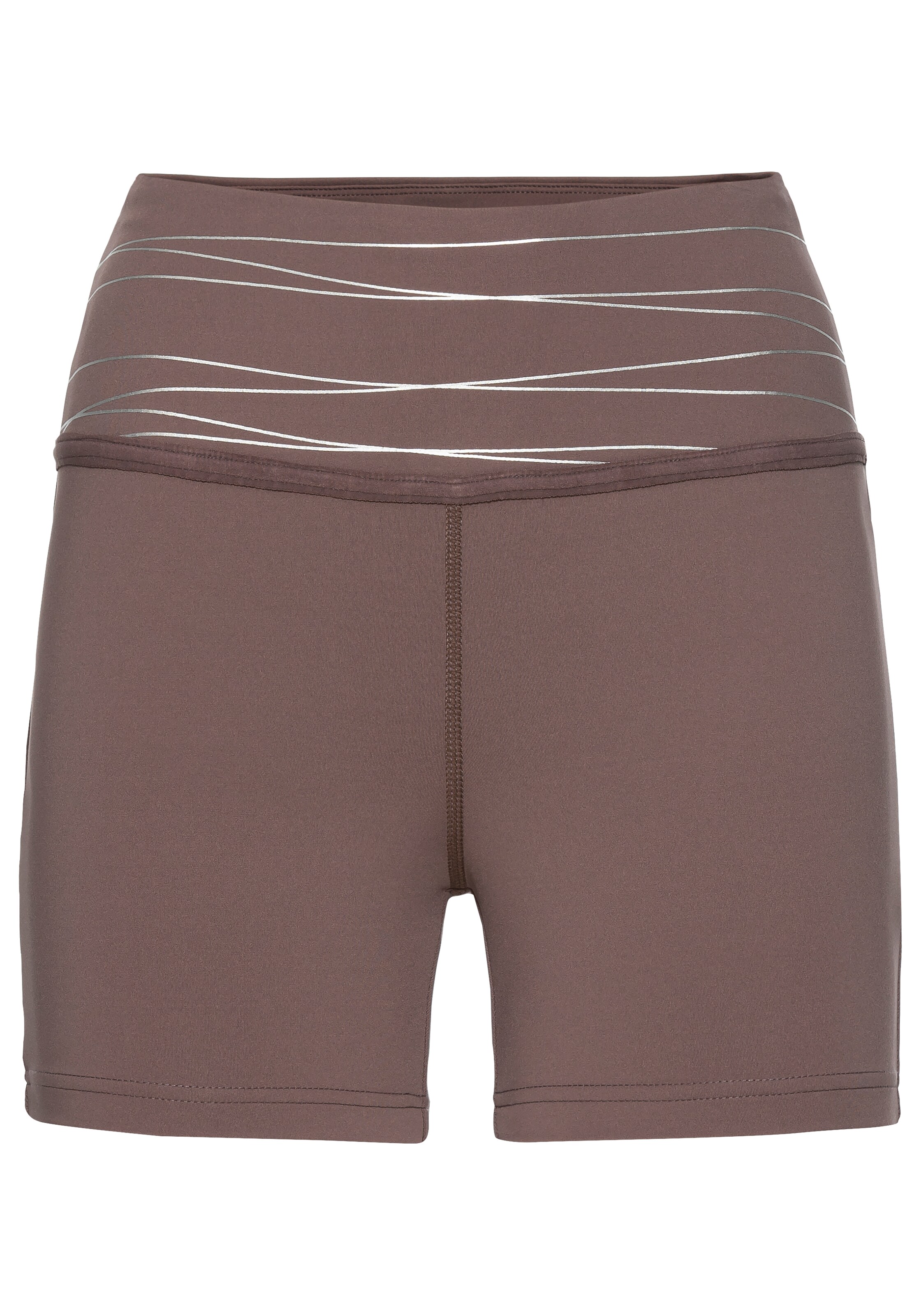 VIVANCE Skinny Sportshorts in Braun: Vorderseite
