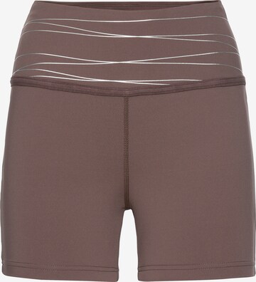 VIVANCE Slim fit Workout Pants in Brown