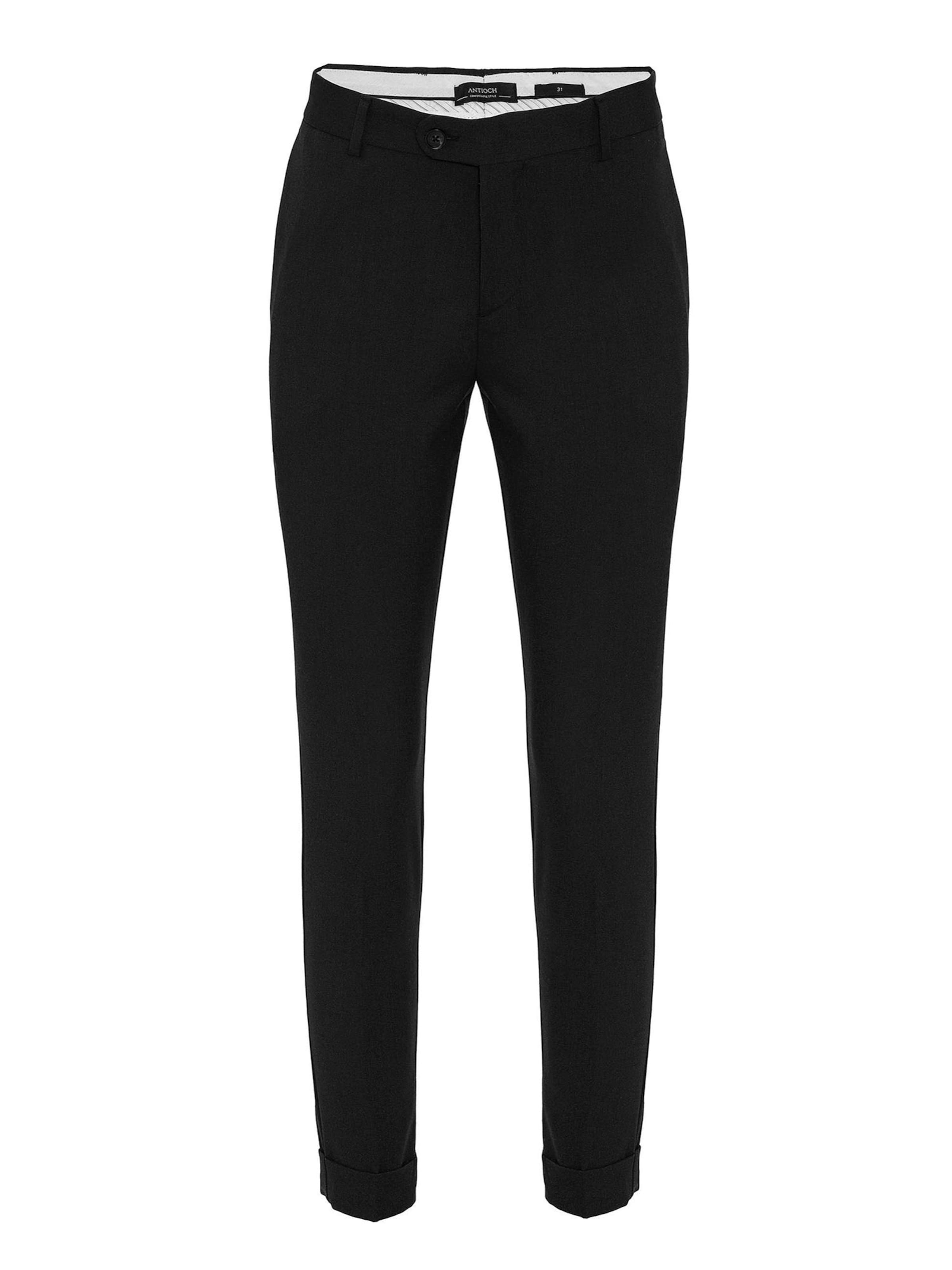 Antioch Slim fit Trousers in Black: front