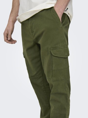 Only & Sons Slimfit ONLY & SONS Cargohose in Grün