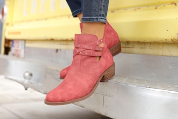 LASCANA Ankle Boots in Rot: predná strana