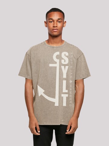 T-Shirt 'Sylt Anker Knut & Jan Hamburg' F4NT4STIC en vert : devant