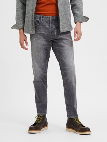 Regular Jean 'Toby' SELECTED HOMME en gris : devant