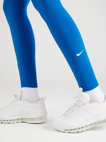 NIKE Skinny Sportbyxa 'ONE' i blå