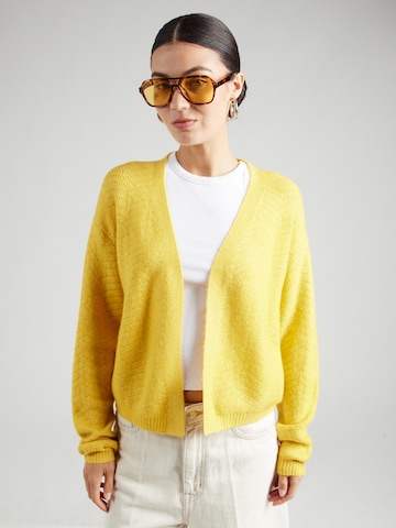ABOUT YOU Knit Cardigan 'Rowan' in Yellow: front