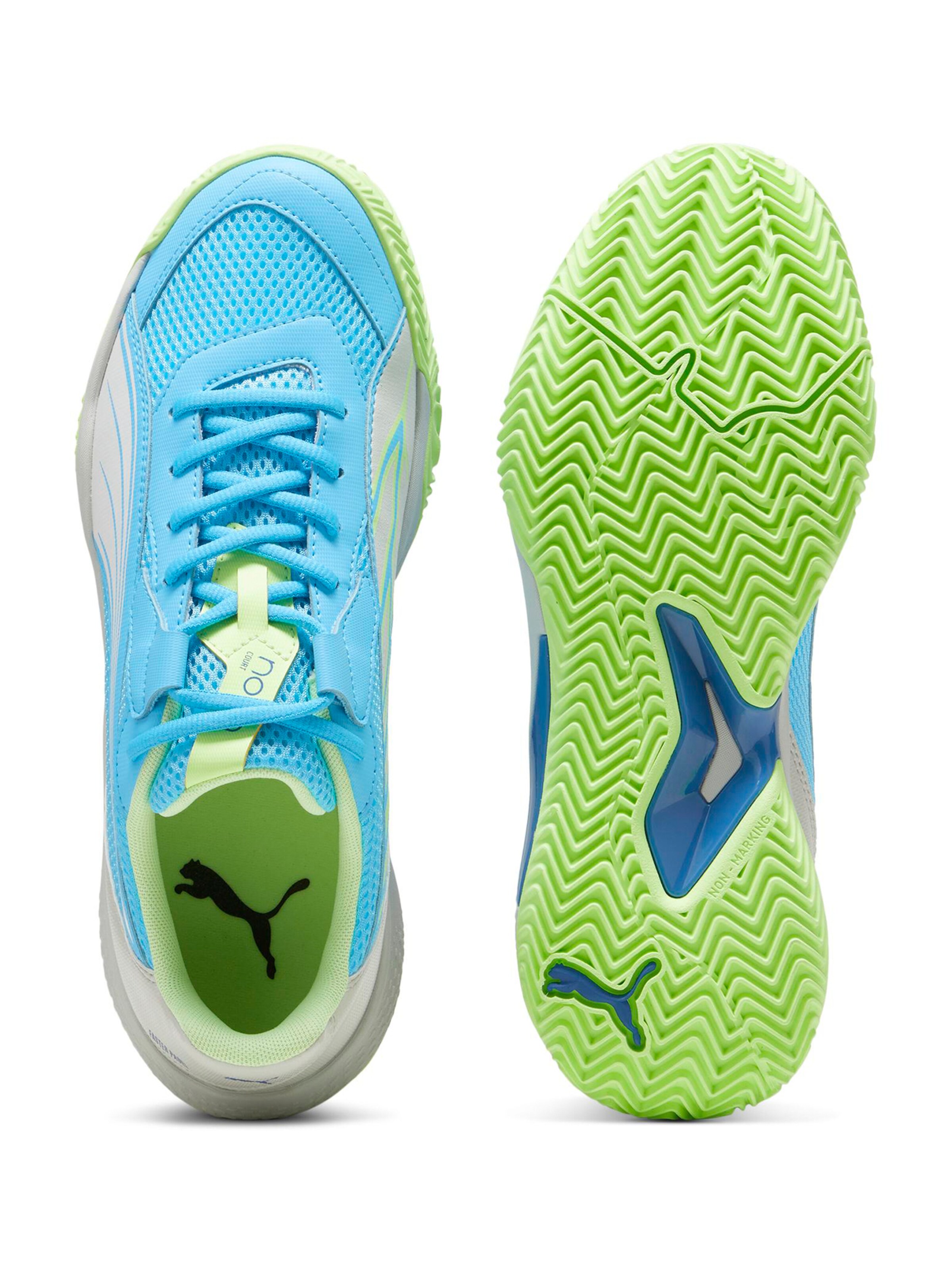 Blue and green puma shoes hot sale