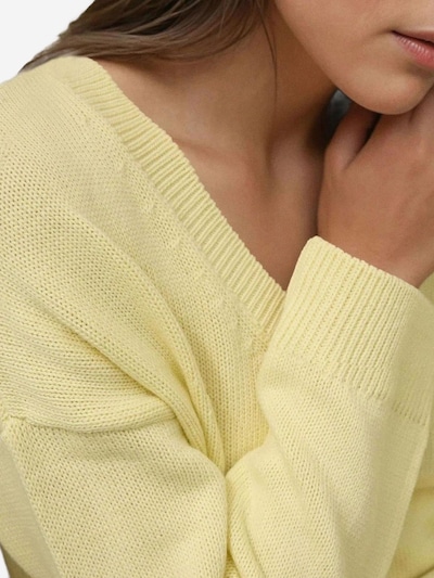 Pullover extra large Hiccup di colore giallo limone, Visualizzazione prodotti