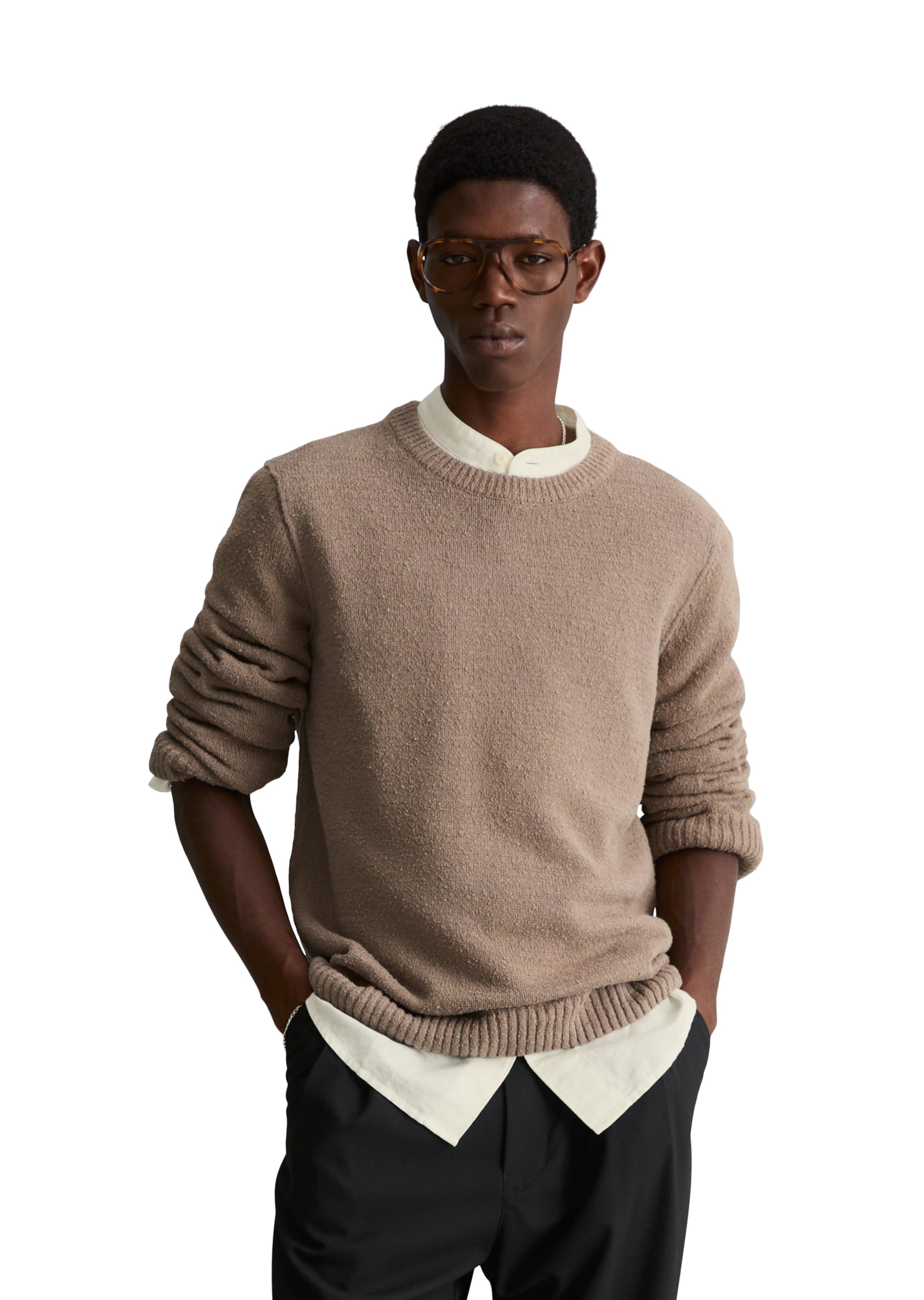 Pull-over Marc O'Polo DENIM en marron : devant