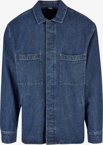 Urban Classics Comfort fit Button Up Shirt in Blue: front