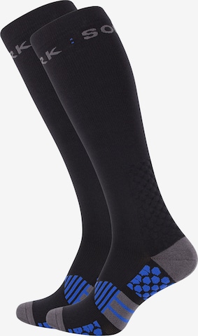 Chaussettes de sport Stark Soul en noir : devant