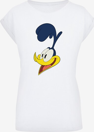 F4NT4STIC Shirt 'Looney Tunes Road Runner Face' in de kleur Navy / Geel / Wit, Productweergave