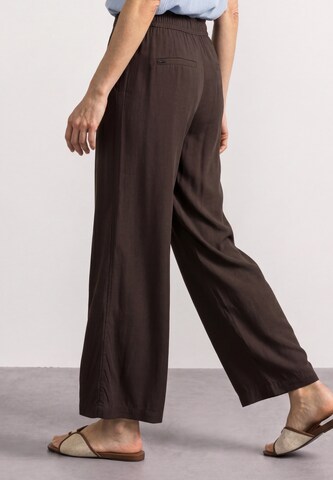 STREET ONE Wide leg Pants 'Emee' in Brown