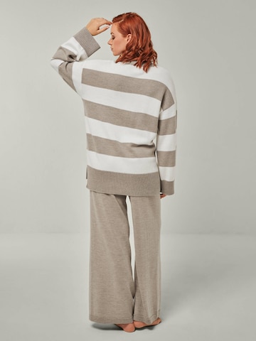 Pull-over oversize 'PULLOVER FELIA - Lässiger Blockstreifen Pullover aus Merino' YOU LOOK PERFECT en gris