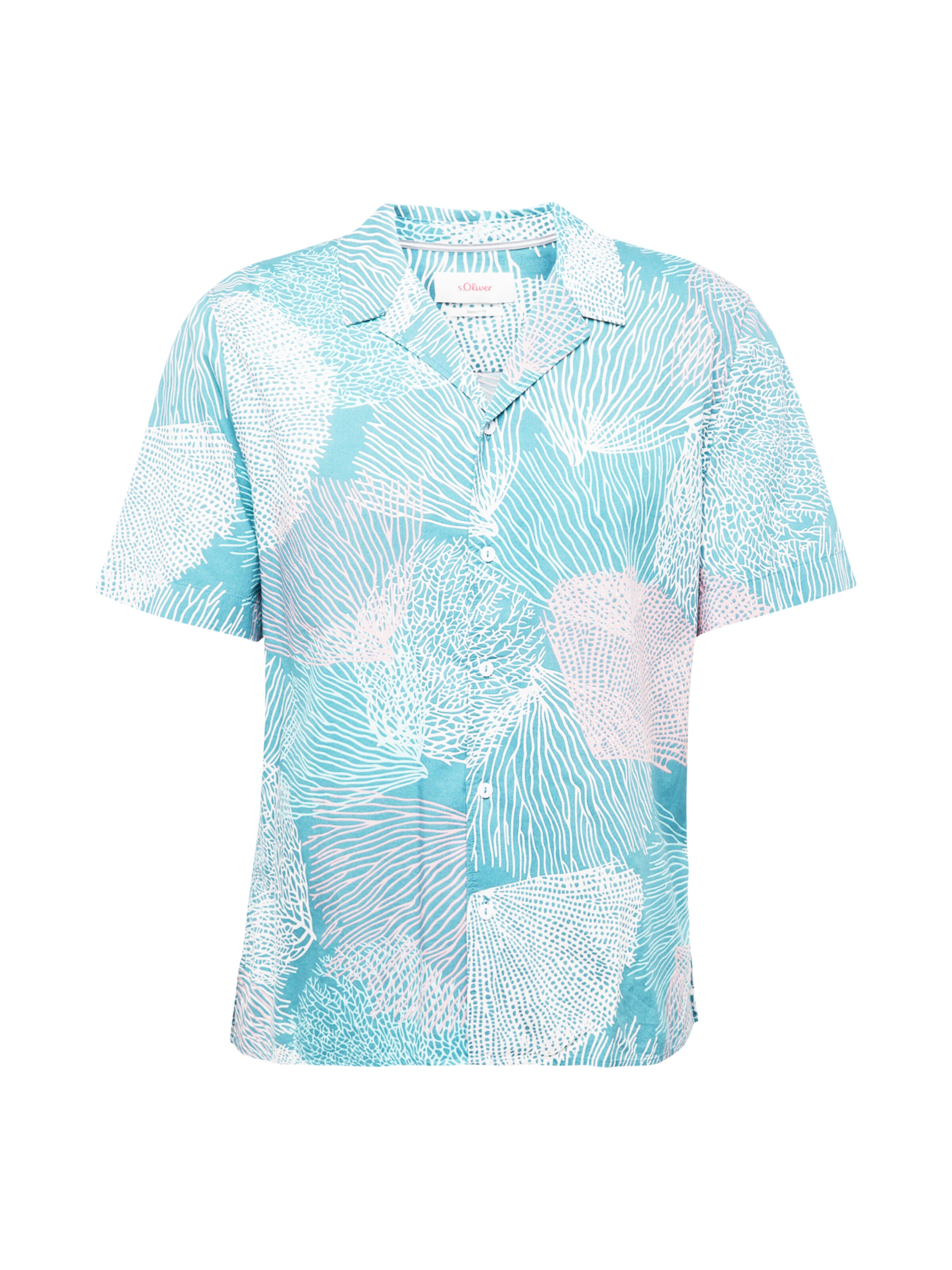 s.Oliver Slim Fit Hemd in Blau: Vorderseite