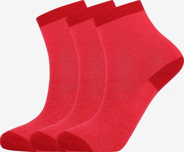 ZigZag Athletic Socks 'Lime' in Red: front