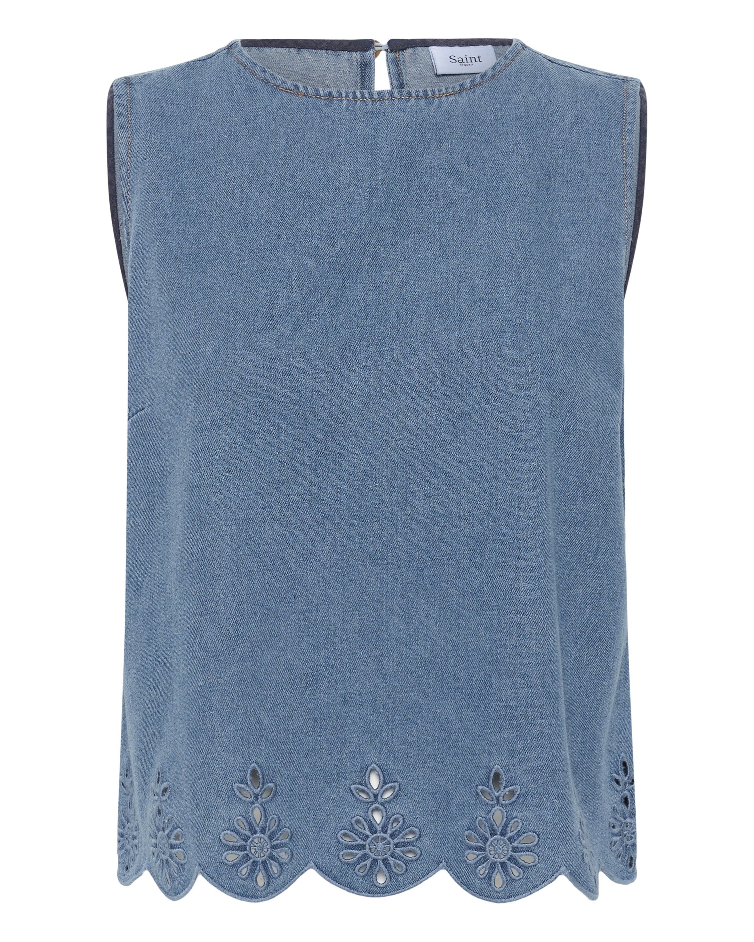 SAINT TROPEZ Top in Blauw: voorkant