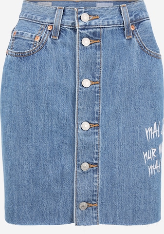 Levi's® Upcycling Jeansrock 'Wavvyboi Design' in Blau: predná strana