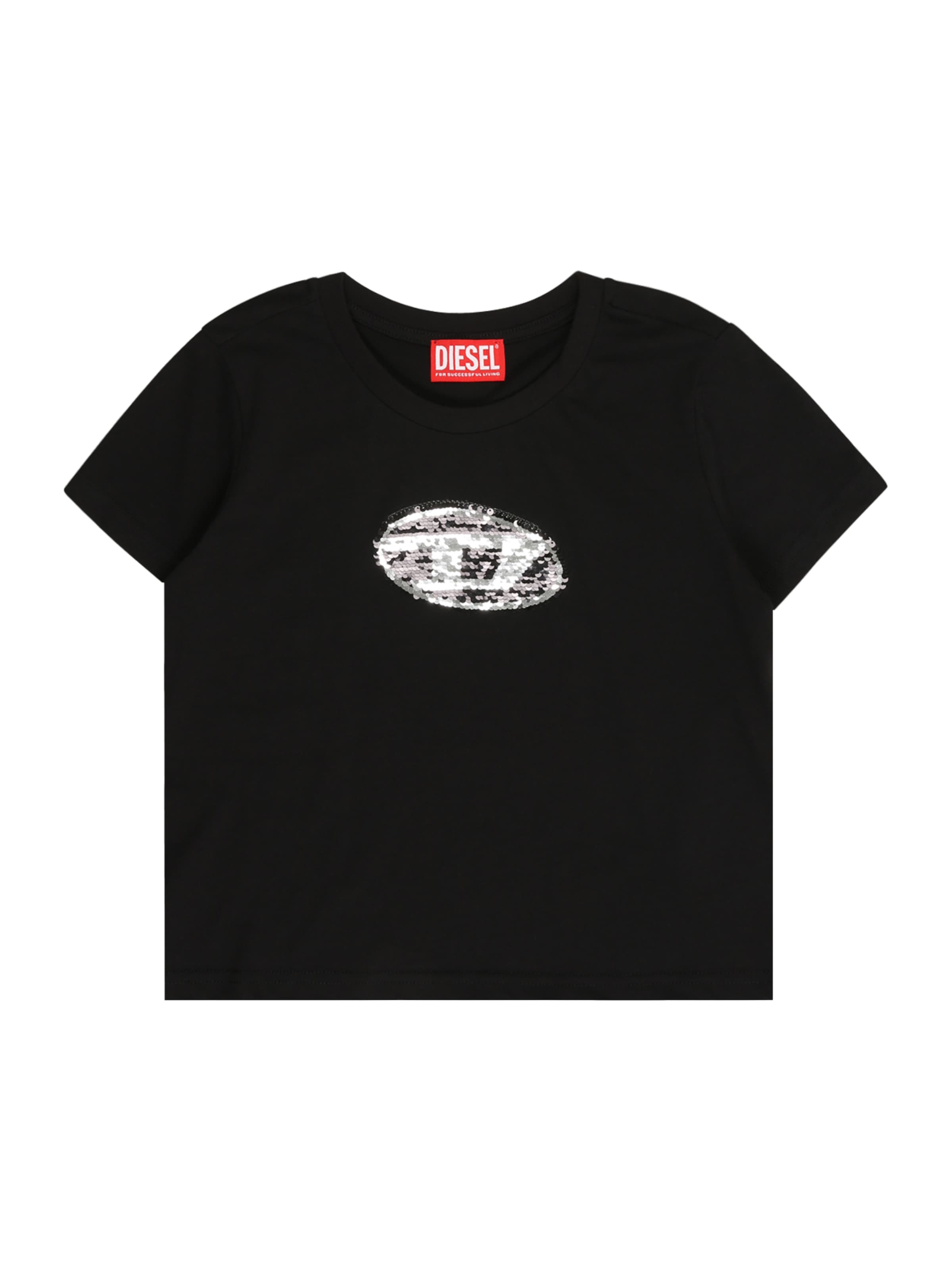 DIESEL - Camiseta en negro: frente