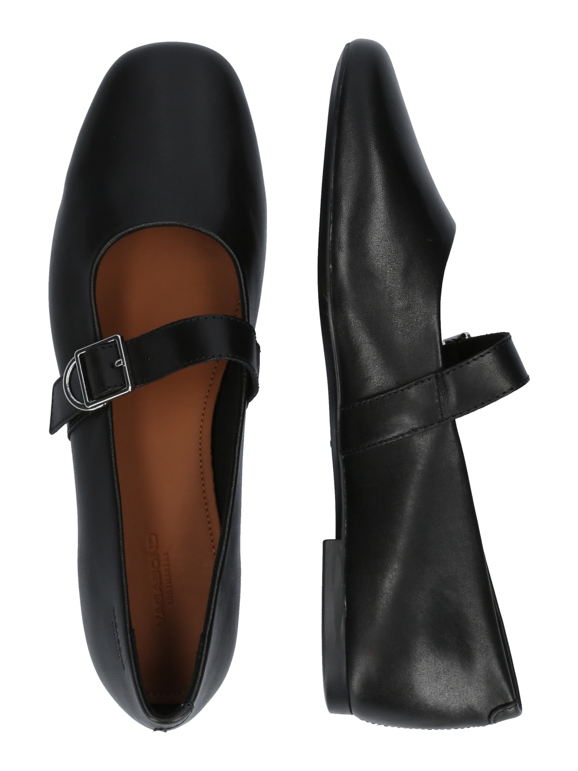 Balerini cu curea glezna 'JOLIN' de la VAGABOND SHOEMAKERS pe negru