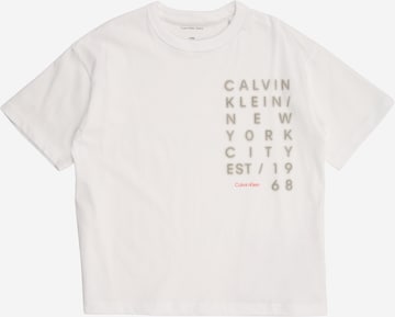 Calvin Klein Jeans Majica | bela barva: sprednja stran