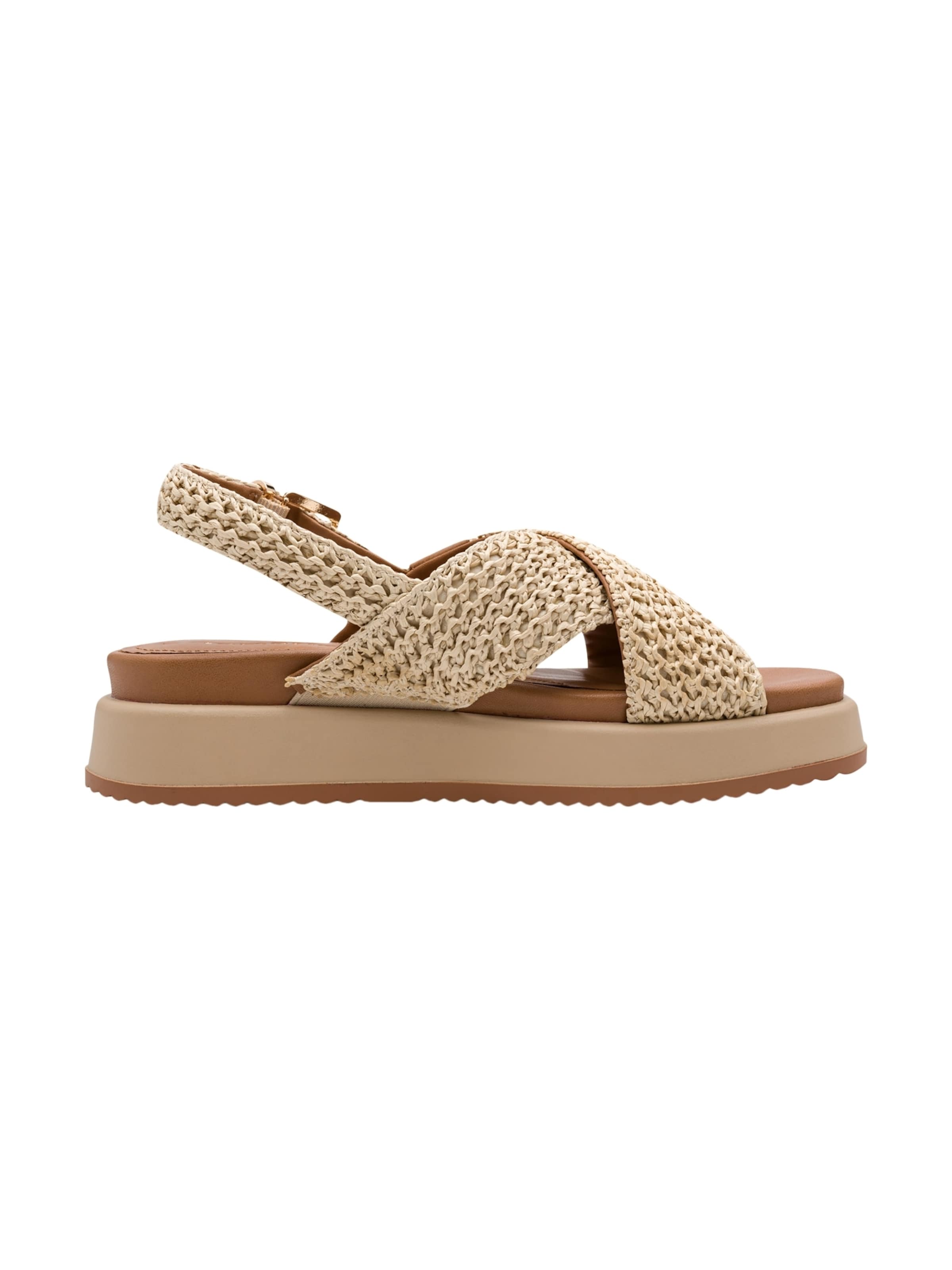 Tamaris Sandale 'Ledersandalen Kompensiert'‌‌‌ in Beige