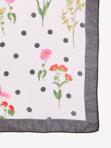 Écharpe love & roses en blanc