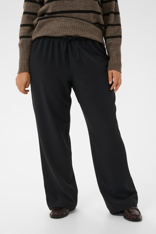 Wide Leg Pantalon 'KCBeathie' KAFFE CURVE en noir : devant