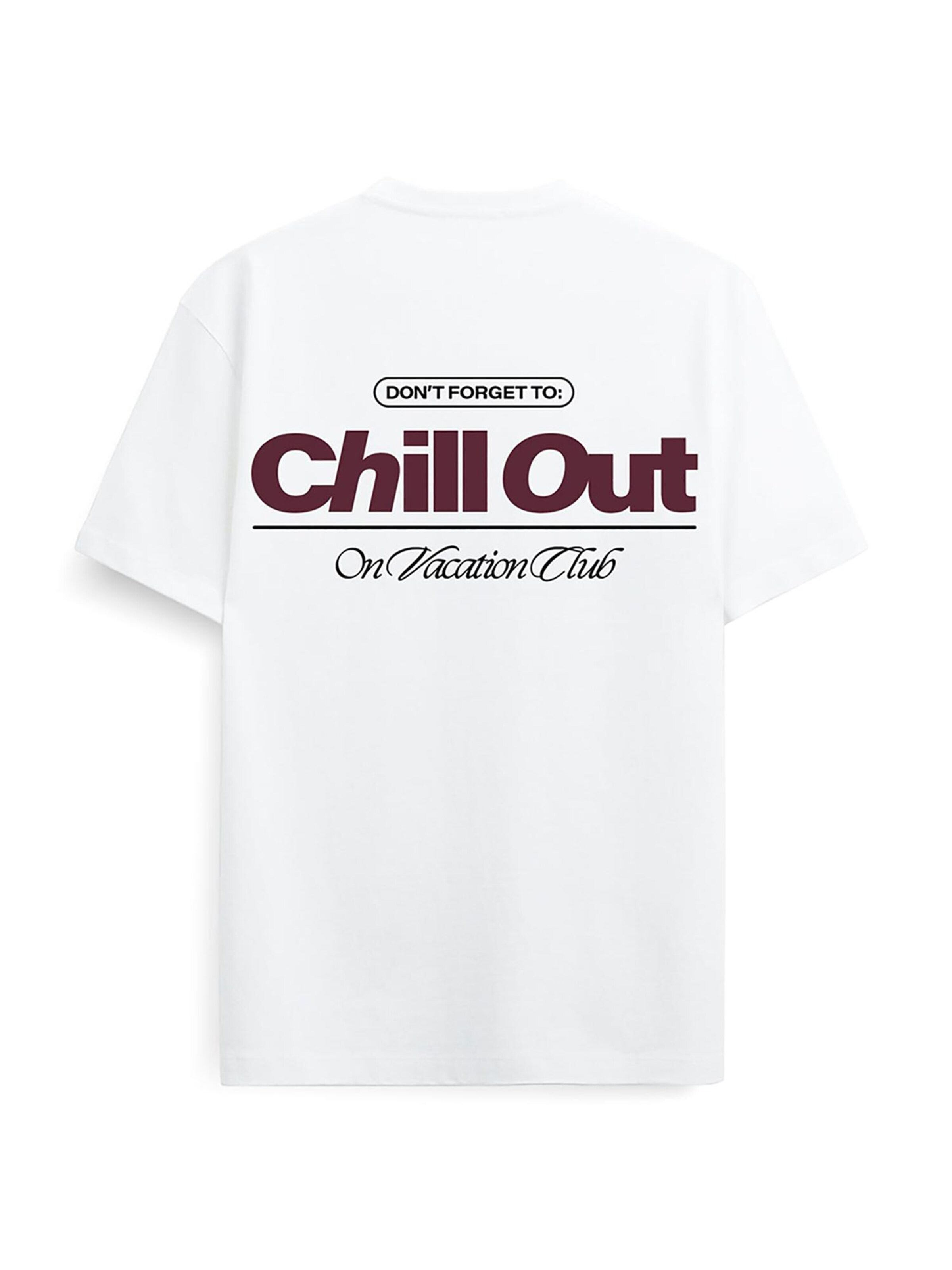On Vacation Shirt 'Chill Out' in White