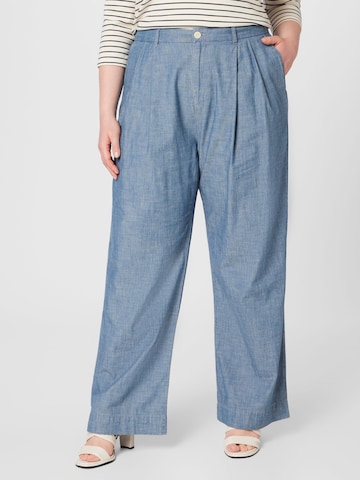 Lauren Ralph Lauren Plus Laiad sääred Voltidega püksid 'JOIREYDA', värv sinine: eest vaates
