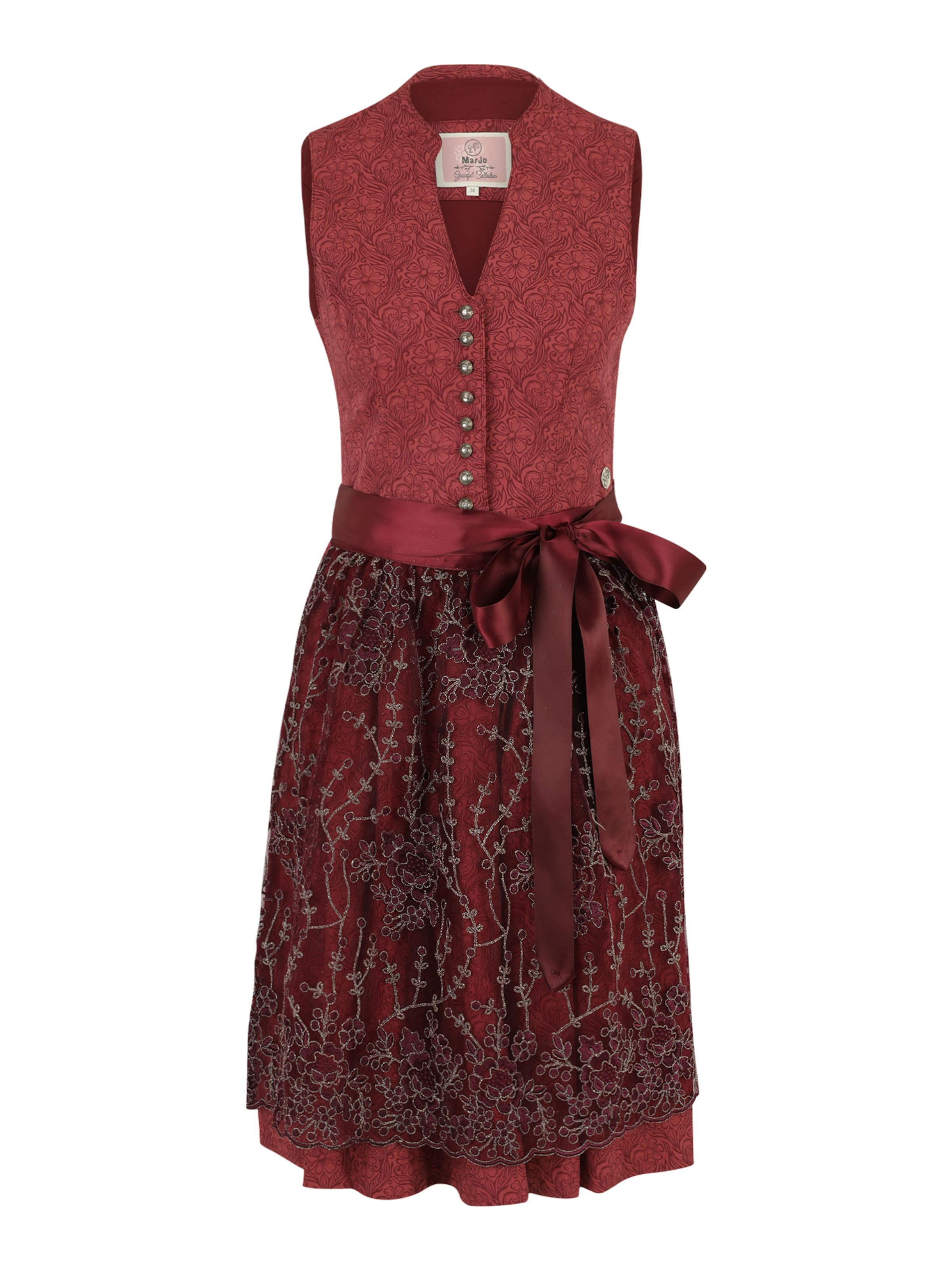 MARJO Dirndl 'Carola' i rød: forside