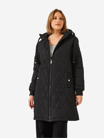 Manteau mi-saison Bianco Lucci en noir : devant